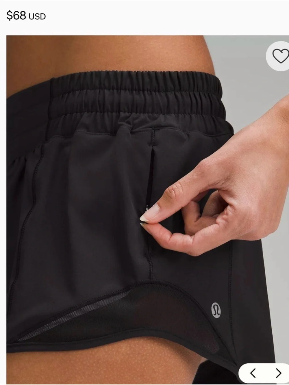 LULULEMON Hotty Hot Shorts Lined Black 8